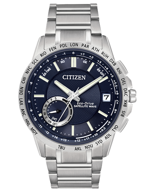 Satellite Wave World Time GPS Men s Blue CC3000 89L Watch CITIZEN